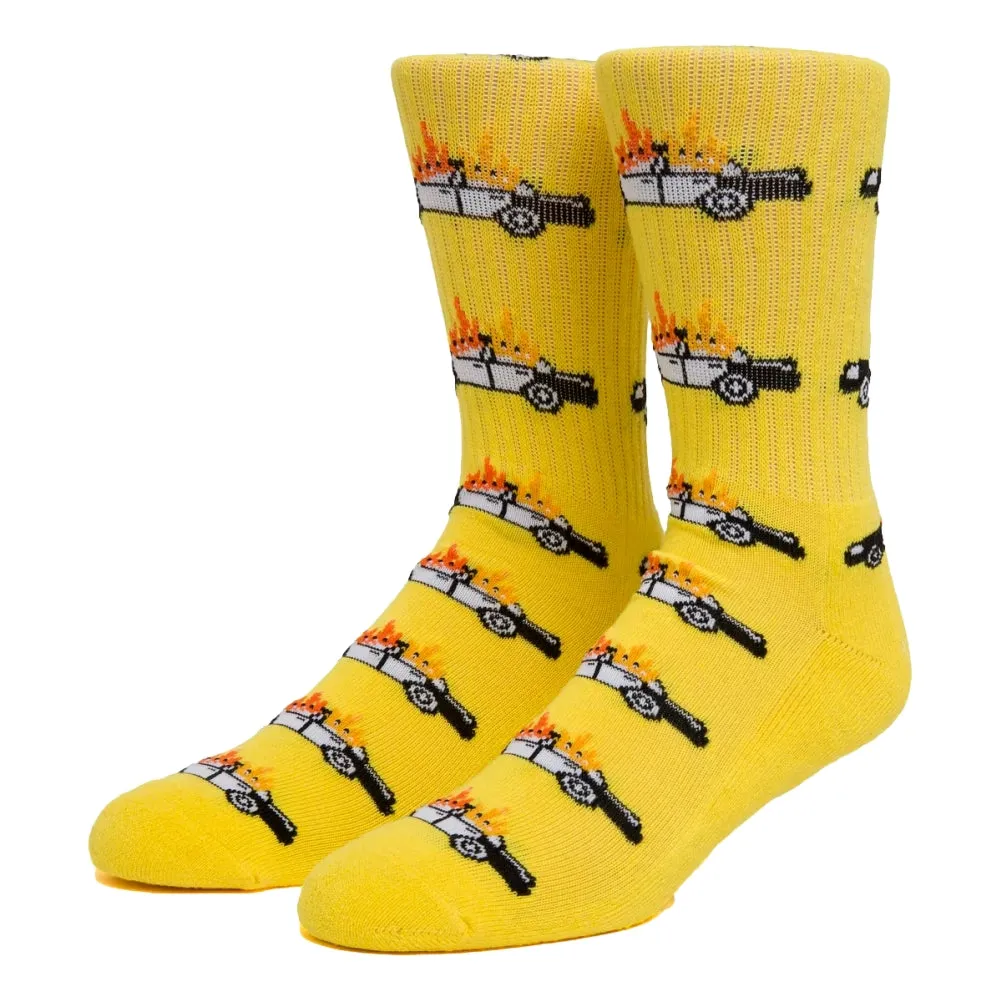 HUF CIVIL DISOBEDIENCE SOCK-YELLOW