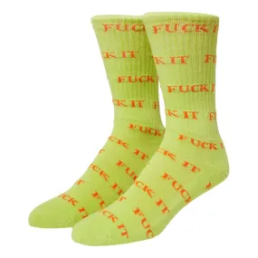 HUF FUCK IT SOCK-LIME