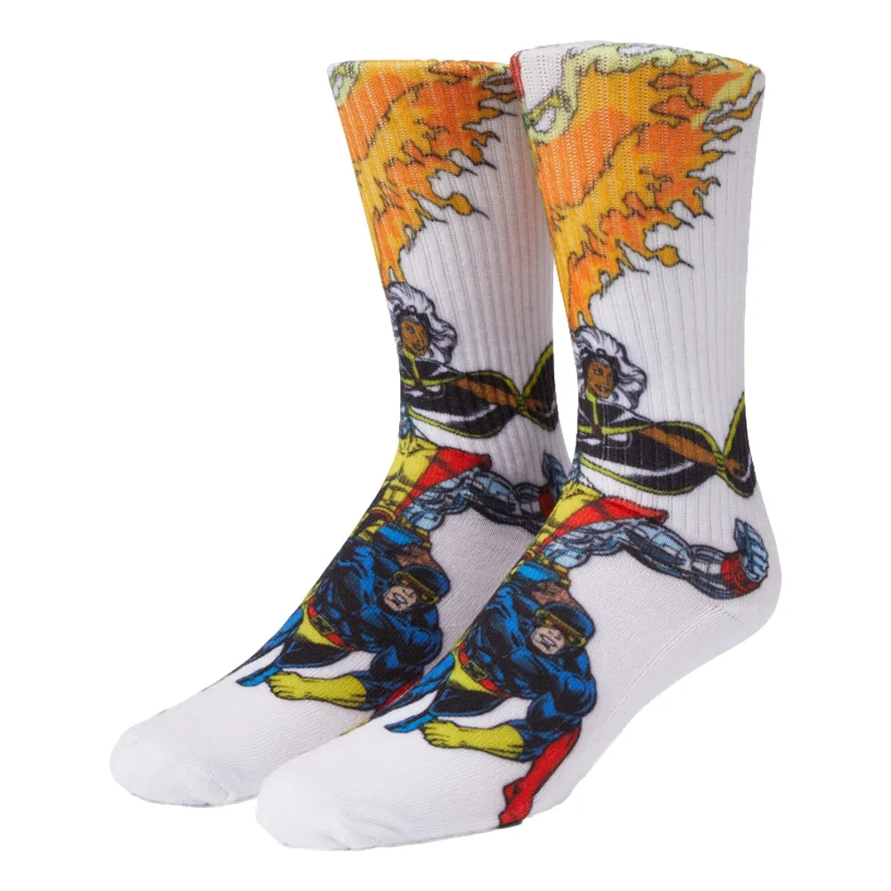 HUF HUF X X-MEN SENSE SHATTERING CREW SOCK-WHITE