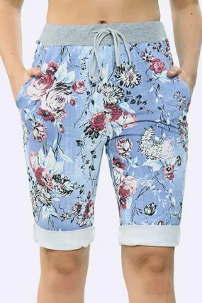 Italian Floral Printed 3/4 Trouser