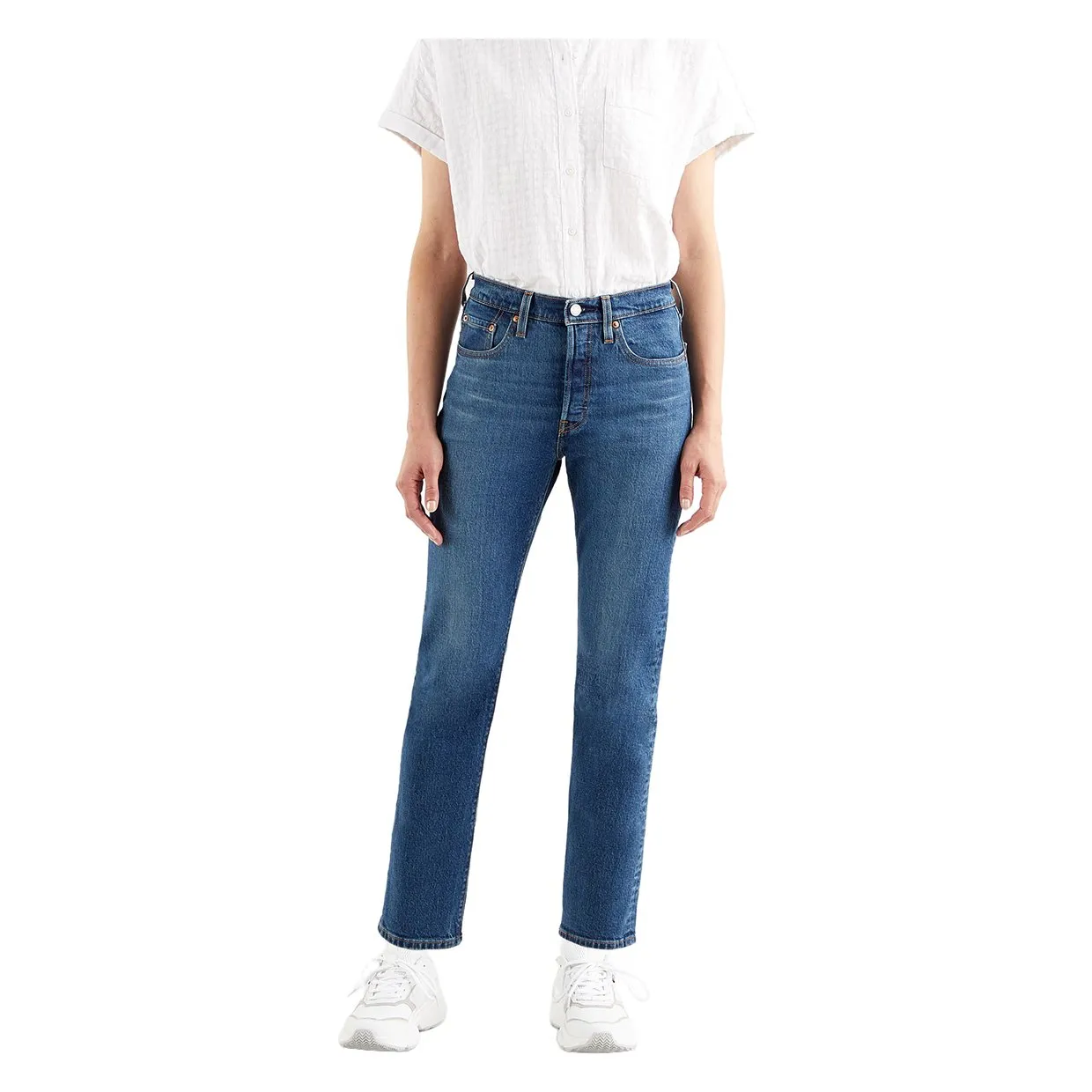 Jeans Donna Levi's 501 Crop Blu Charleston