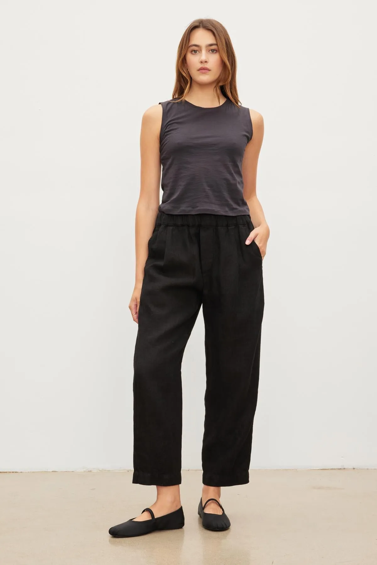 JESSIE LINEN TROUSER - VELVET