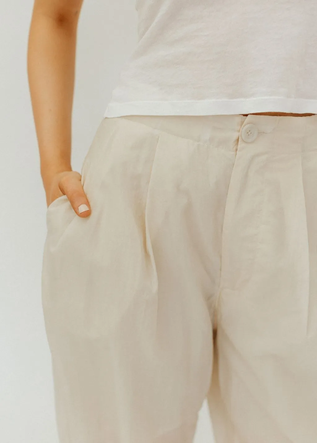 Lauren Manoogian Trace Trouser in Parchment