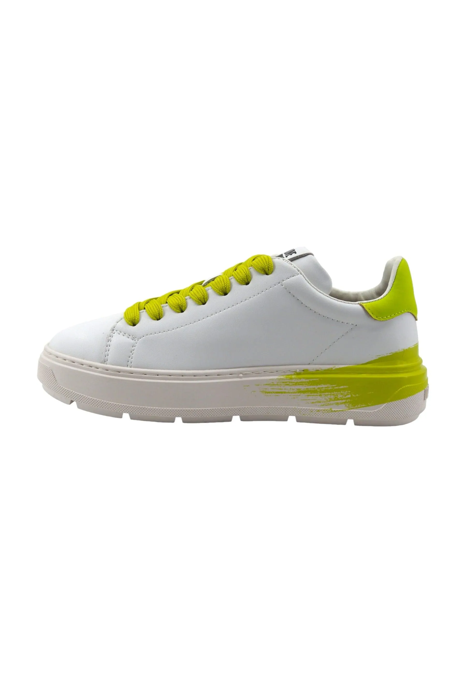 LOVE MOSCHINO Sneaker Donna Bianco Lime JA15254G1IIDB10D