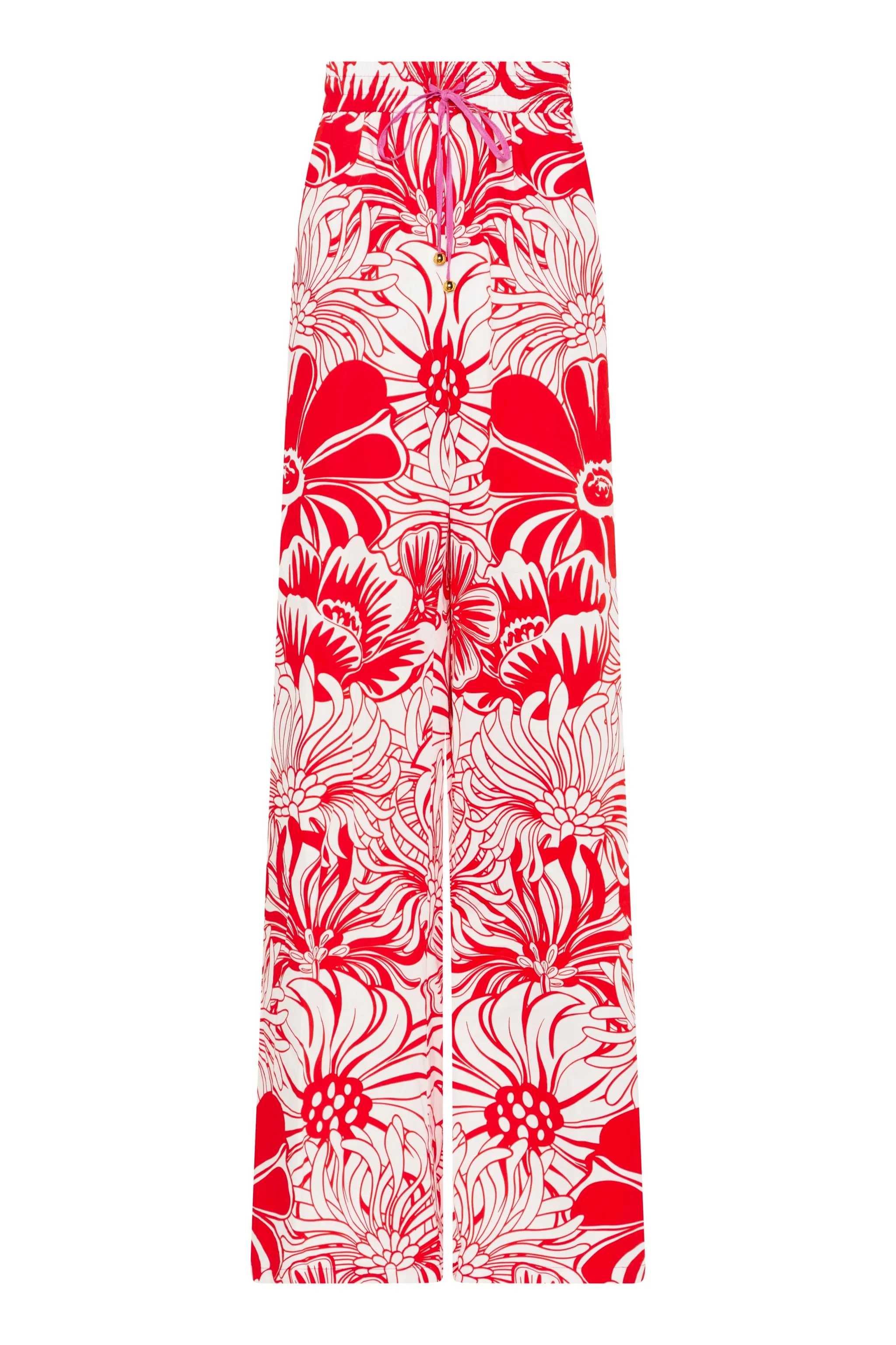 Manu Cotton Trouser - Calypso Red