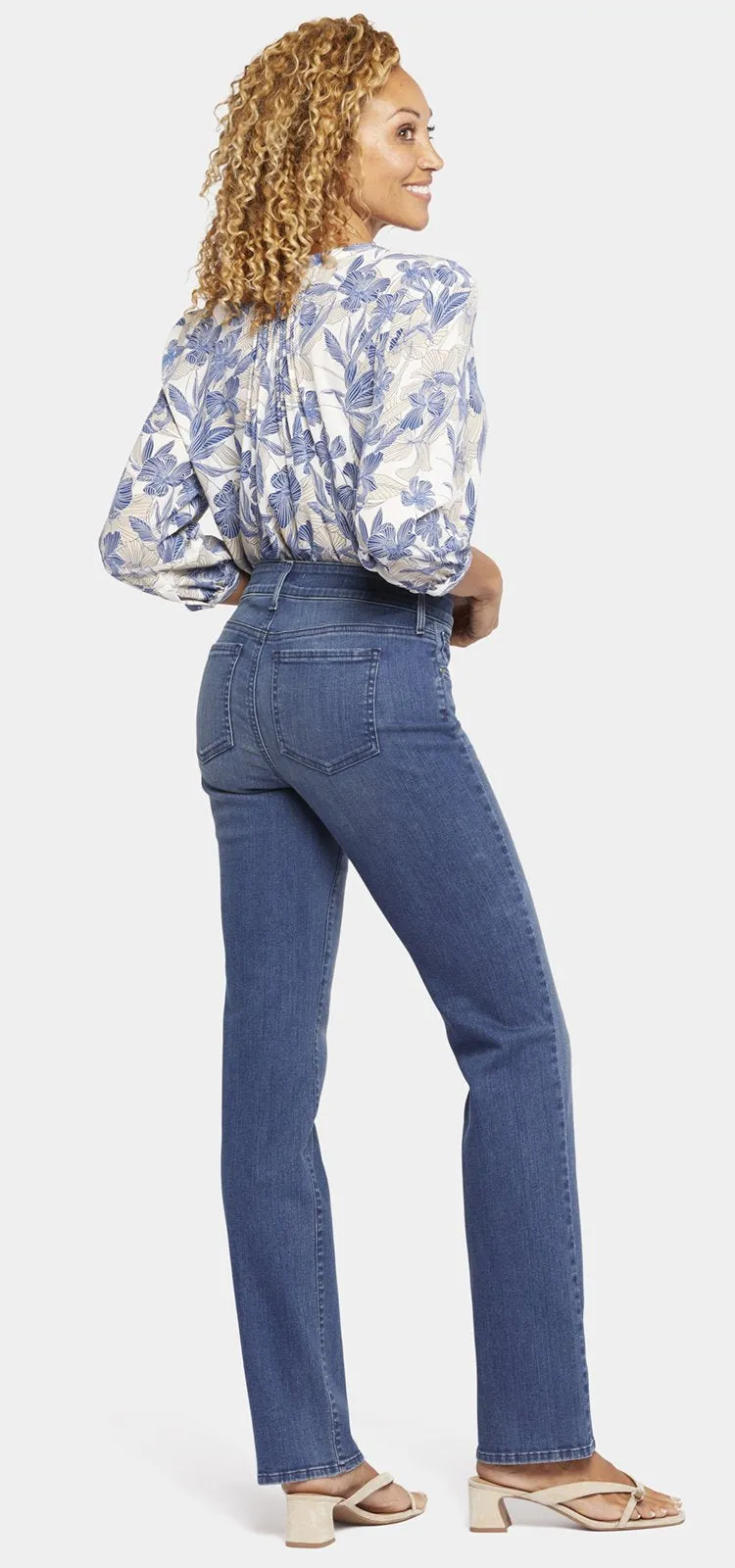 Marilyn Straight Jeans Mediumblauw Premium Denim | Rendezvous