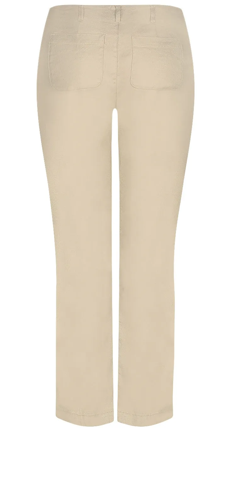 Marilyn Trouser Beige Stretch Linnen | Straw