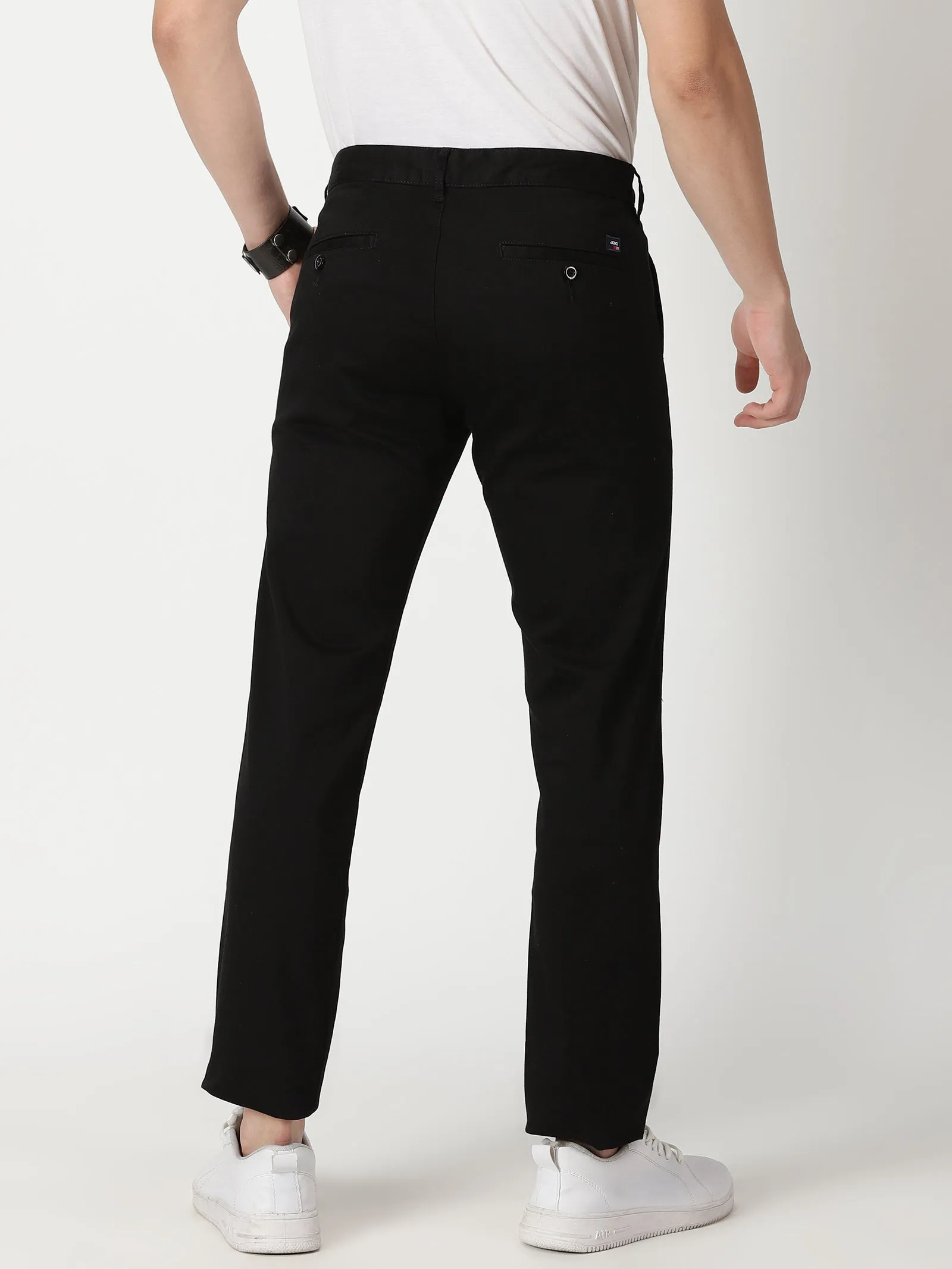 MEN'S BLACK SOLID JASON FIT TROUSER