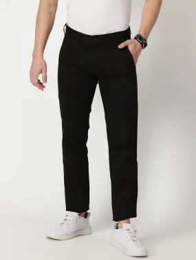 MEN'S BLACK SOLID JASON FIT TROUSER