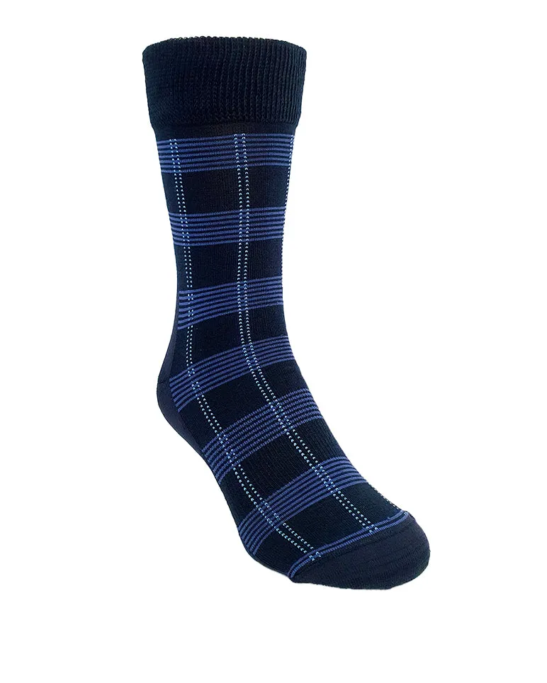 MERINO PLAID HEALTH SOCK | DS