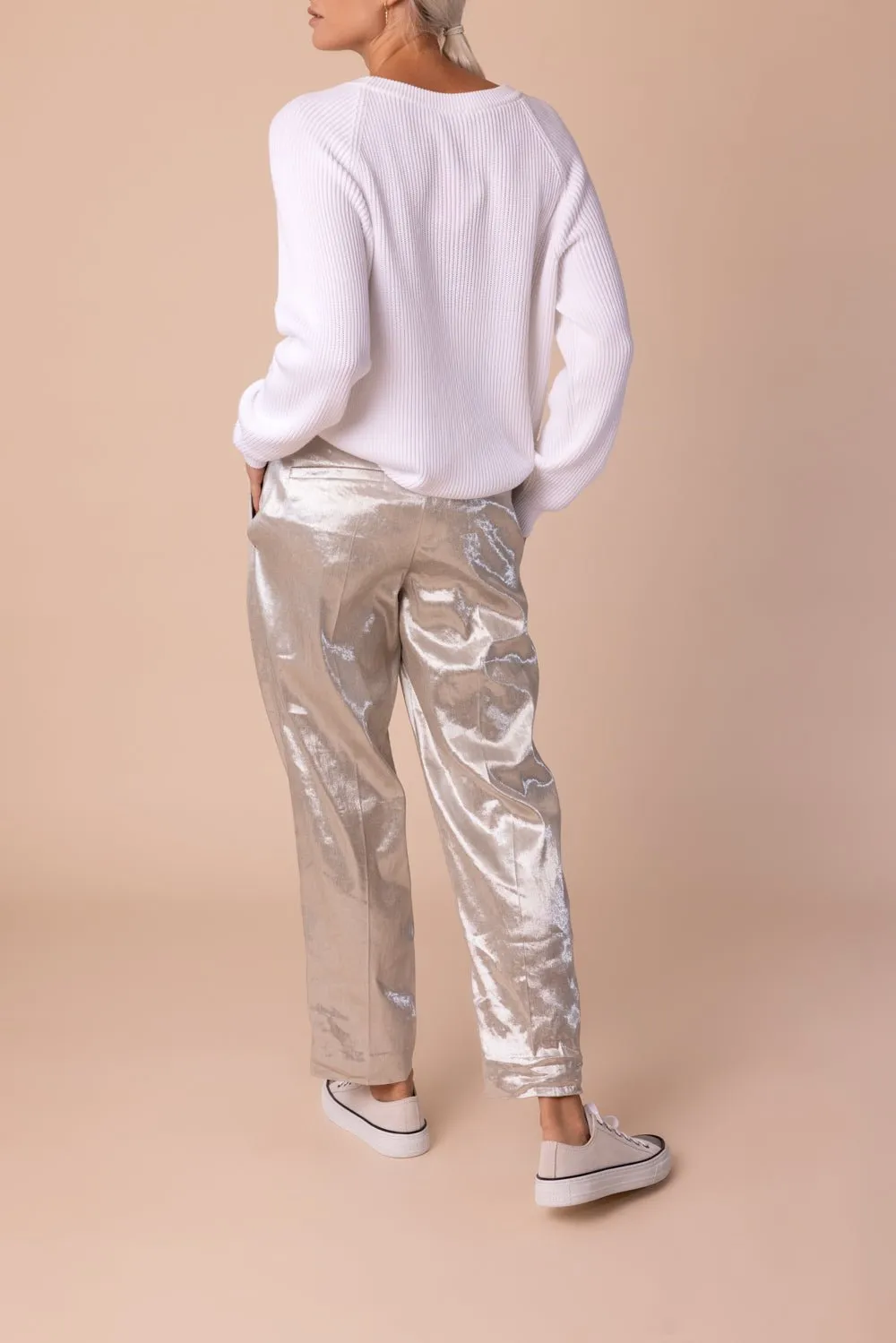 Metallic Slim Trouser