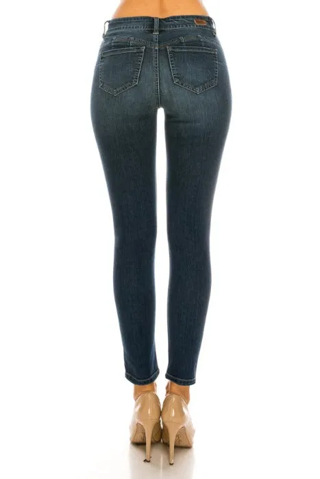 Mid-Rise Push-Up Skinny Jeans - EP3129