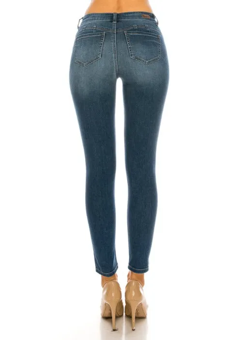 Mid-Rise Push-Up Skinny Jeans - EP3129