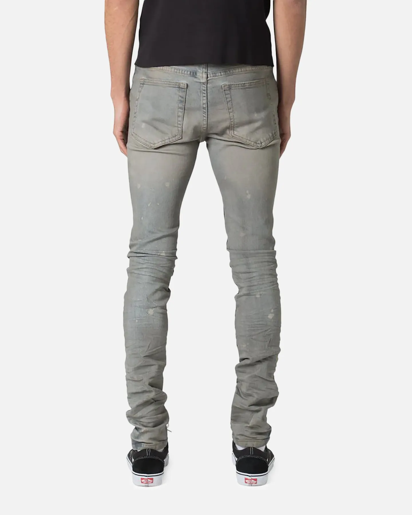 MNML X607 Paint Skinny Denim Jeans Blue