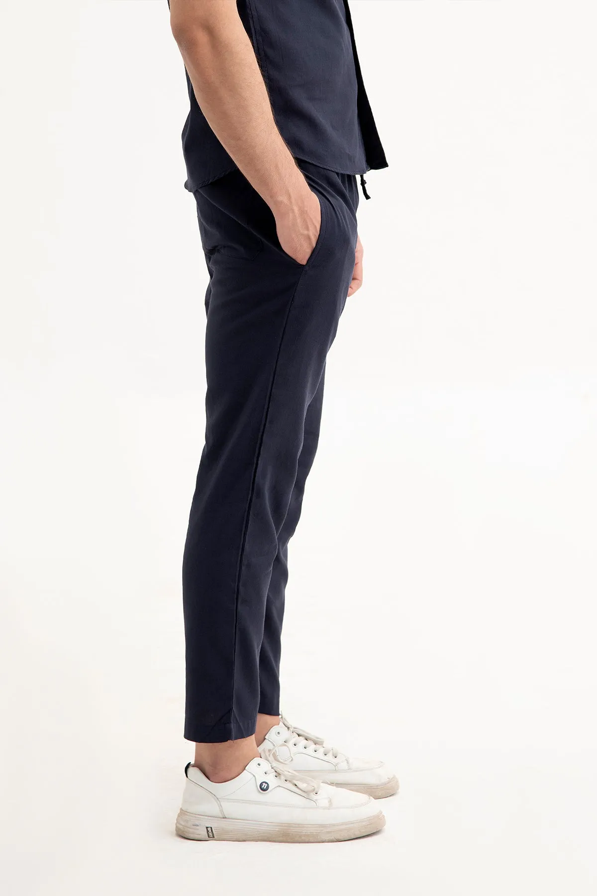 Navy Blue Irish Linen trouser