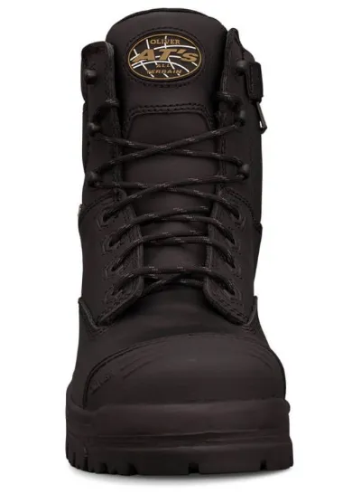 Oliver Black 150mm At45 Composite Zip Side Safety Boot