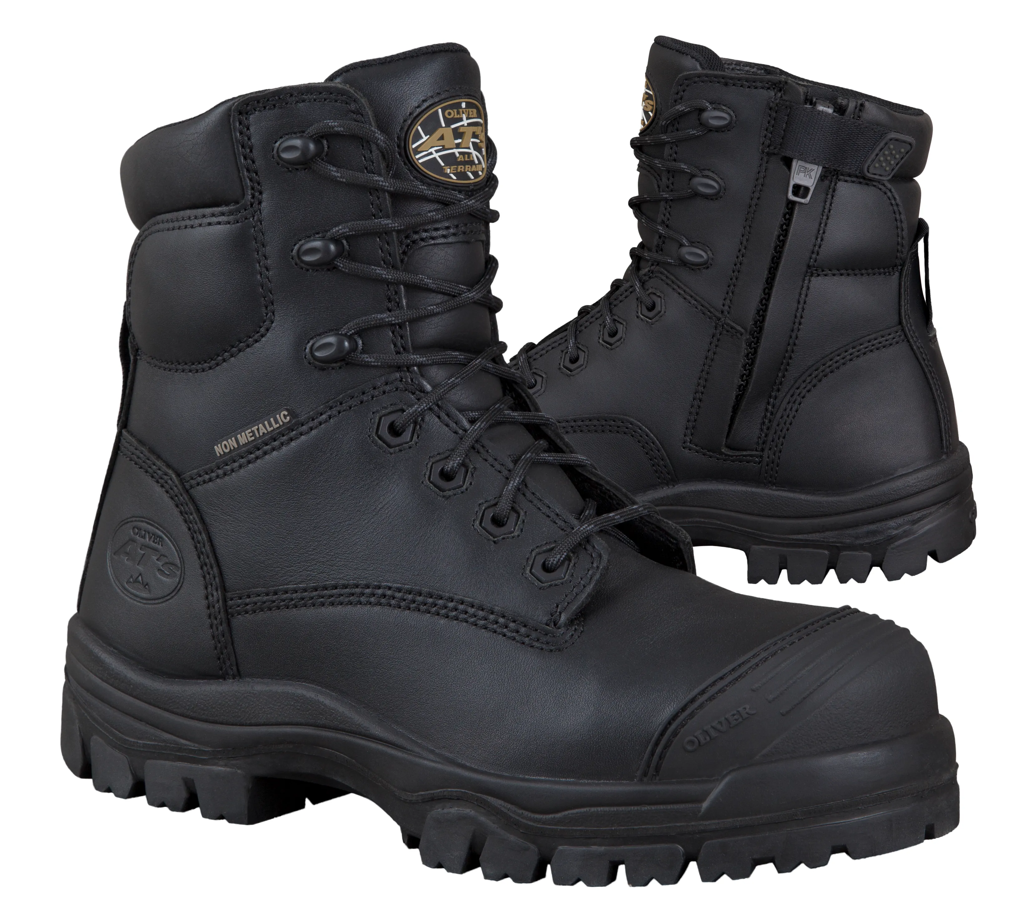 Oliver Black 150mm At45 Composite Zip Side Safety Boot