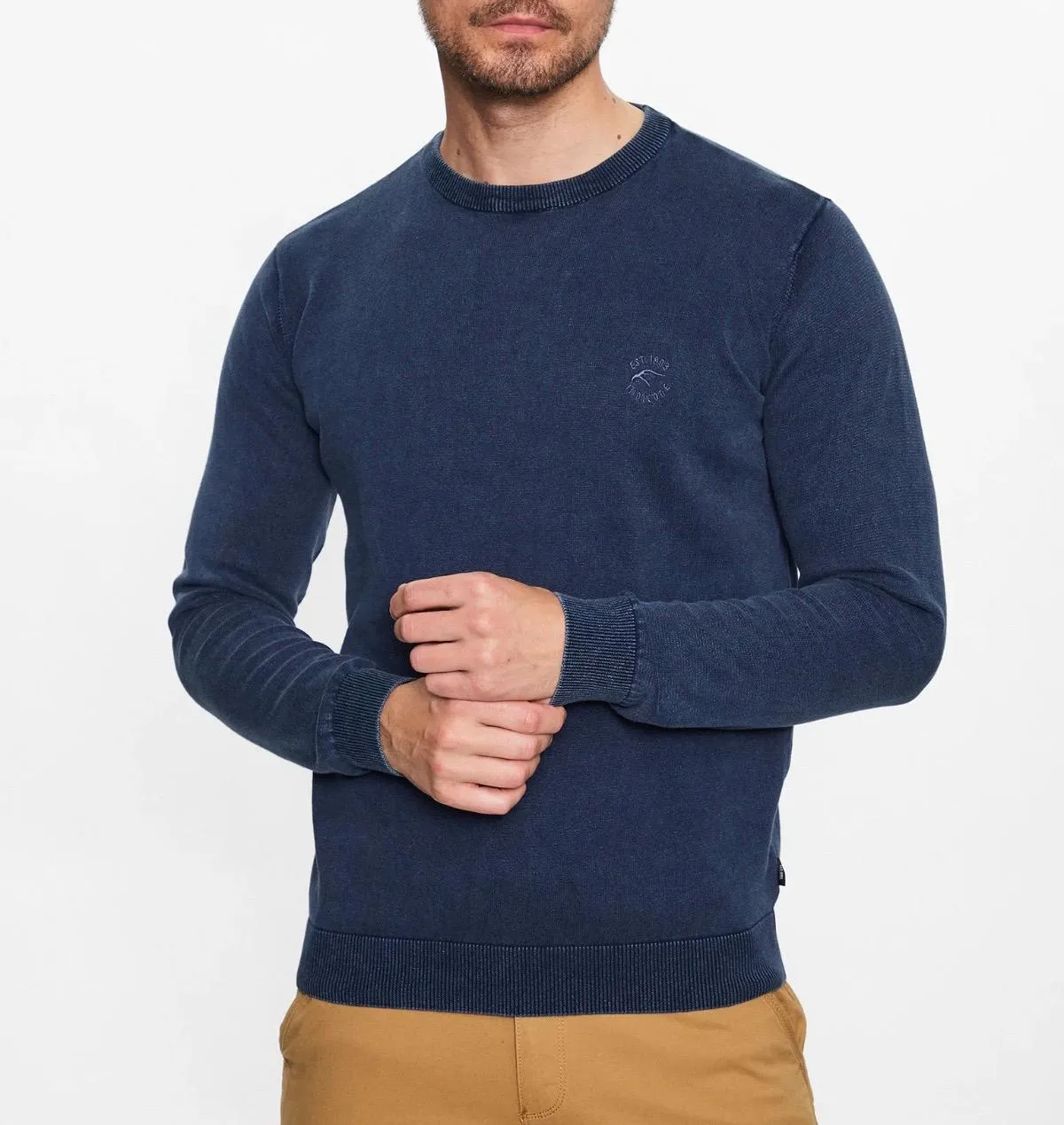 Pullover Cuello Redondo Indicode Jeans Filur  Dark Denim