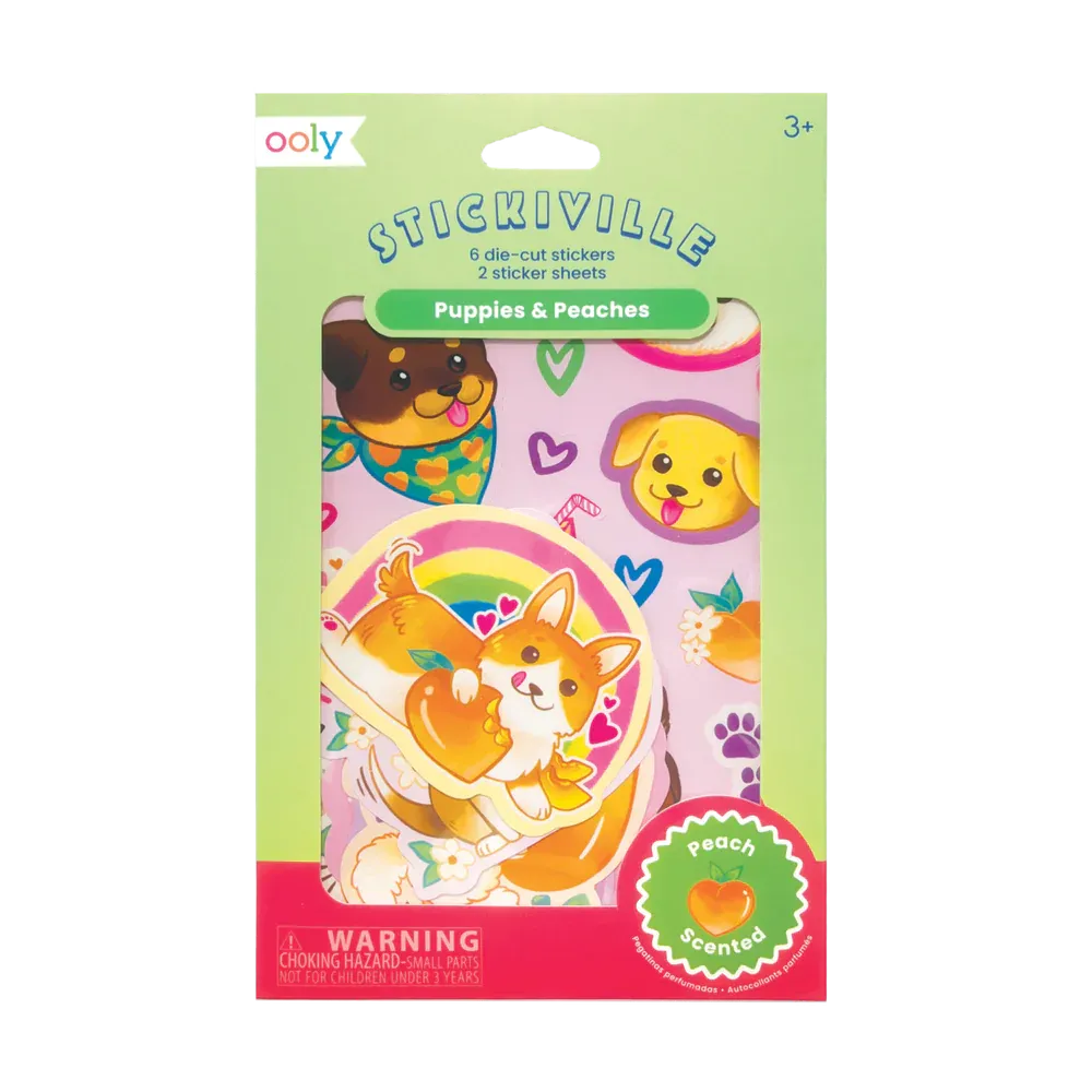 Puppies and Peaches Scented Stickers