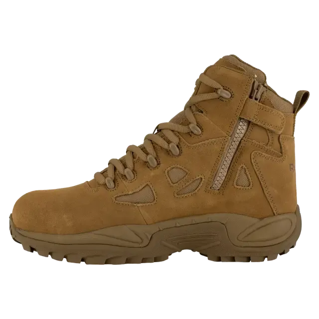 Rapid Response Rb 6 Inch Composite-Toe Side Zip Stealth Military Work Boot Coyote