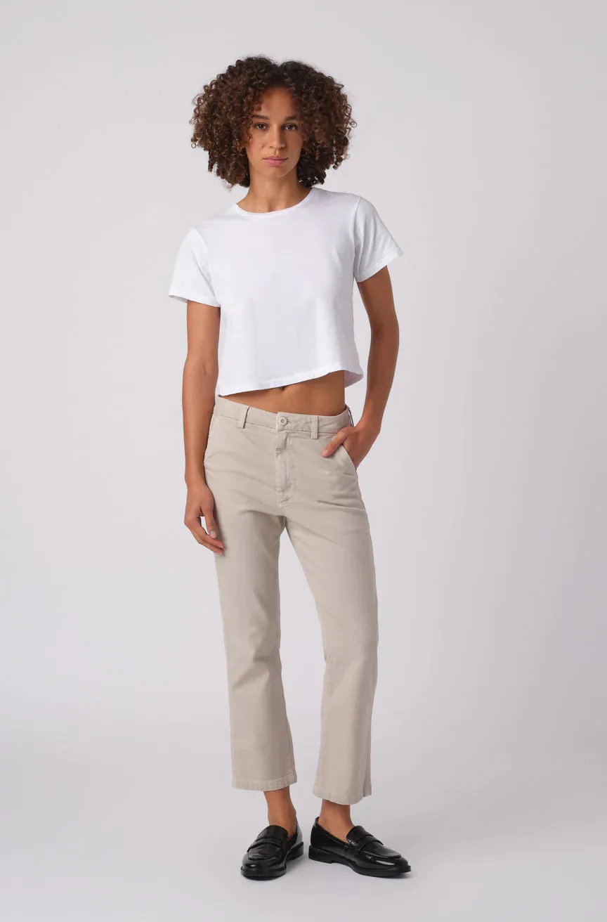 Relaxed Crop Straight Easy Trouser