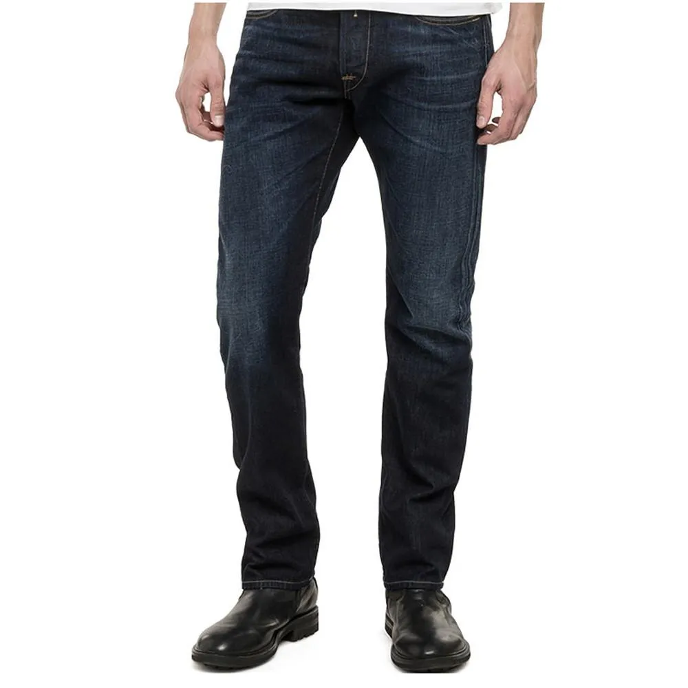 Replay Waitom Regular Slim-Fit Jeans - Medium Wash-Deep Blue