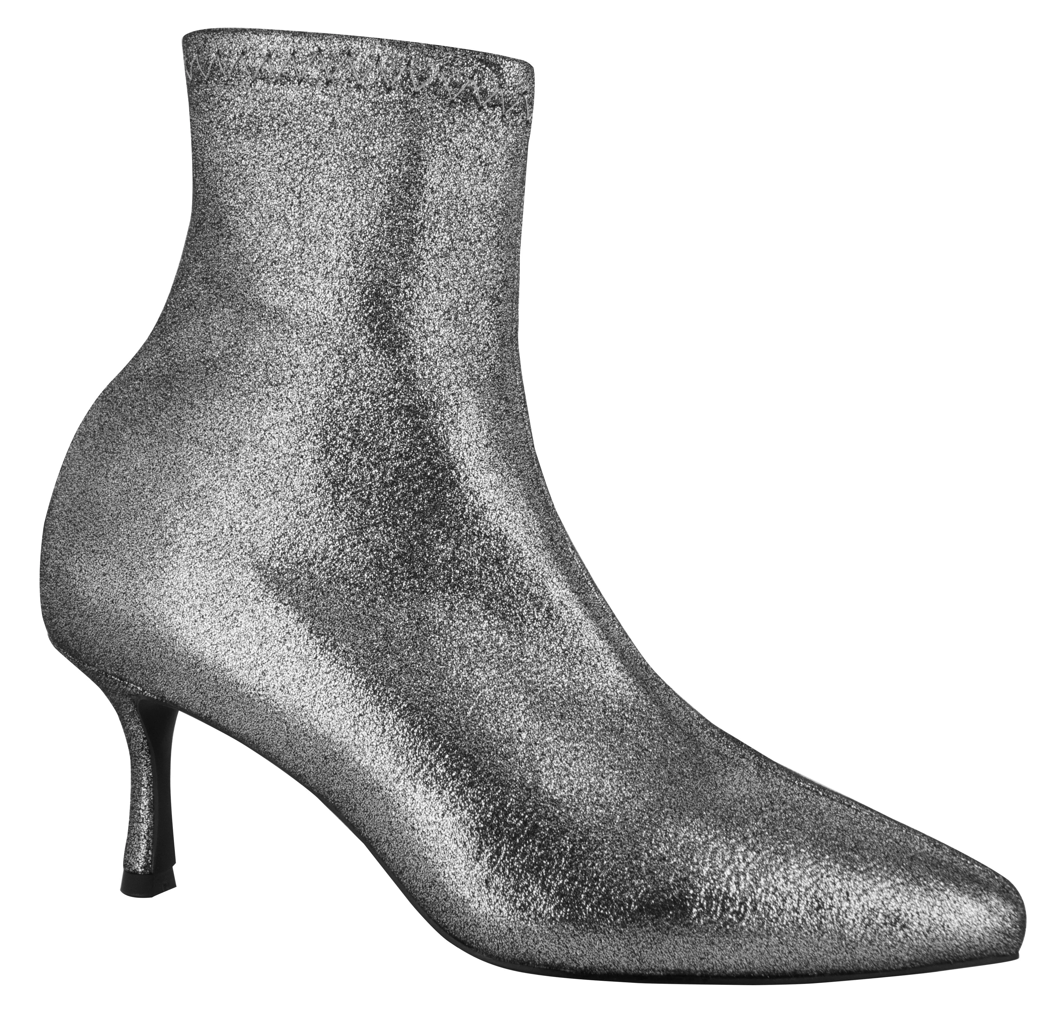 Senso Women's Qweene II Stretch Calf Leather Heel Boot - SILVER