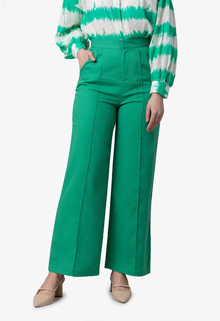 Single Pleat Straight Leg Trouser