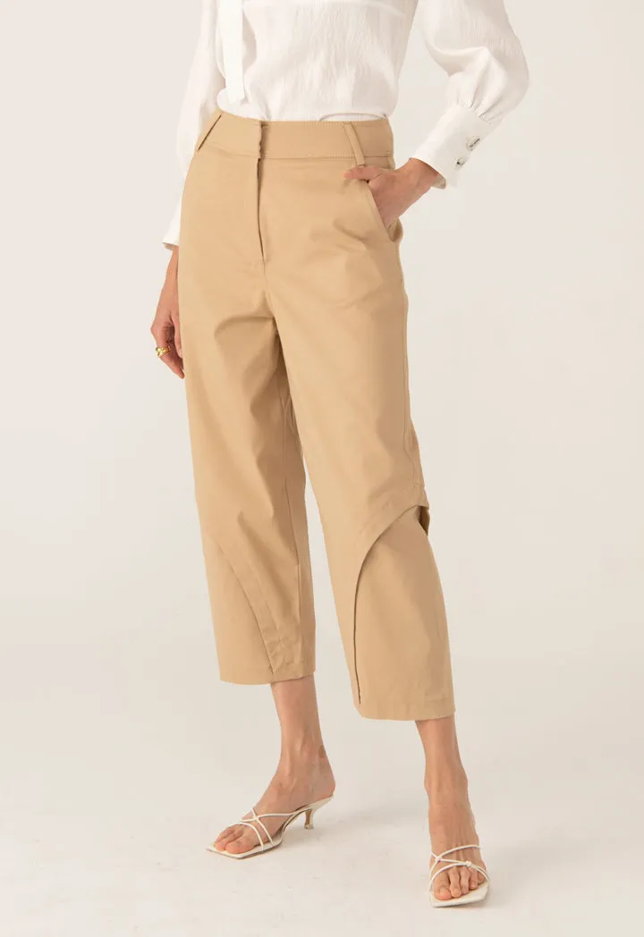 Straight Fit Flap Solid Trouser