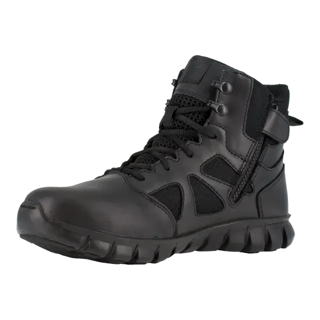 Sublite Cushion 6 Inch Soft-Toe Side Zip Tactical Stealth Boot Black