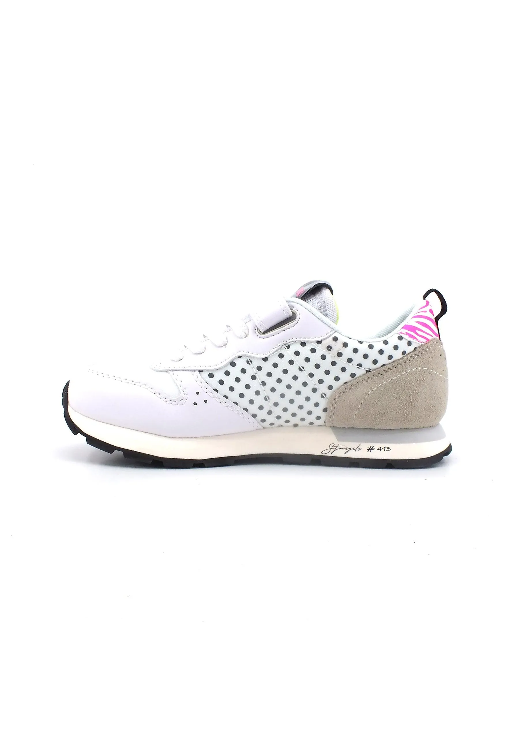 SUN68 Stargirl Sneaker Bambino Bianco Fuxia Z33413K