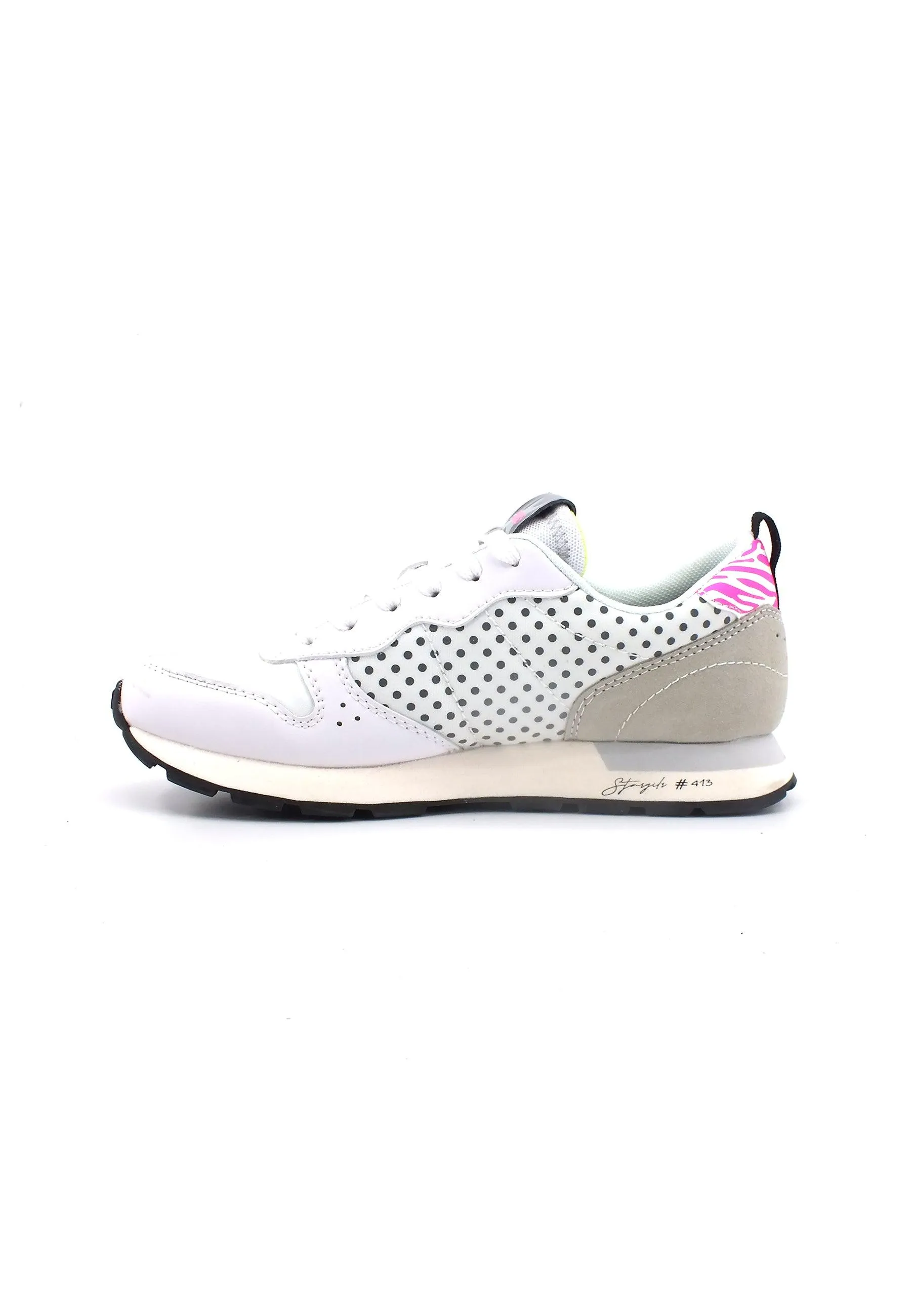 SUN68 Stargirl Sneaker Bambino Bianco Fuxia Z33413T