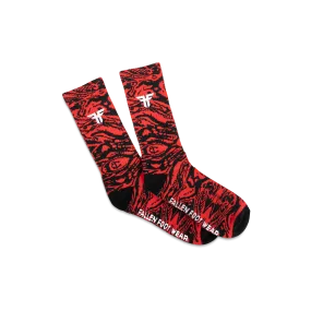 TRADEMARK SOCK RED/BLACK