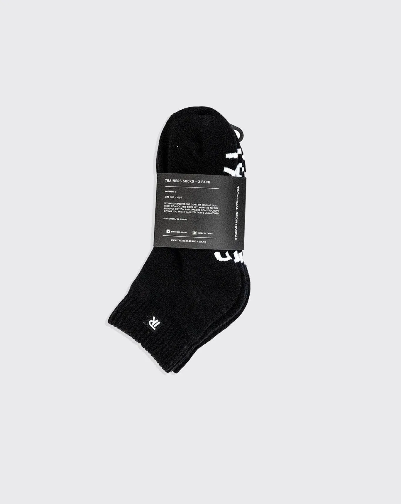 trainers quarter crew 3 pack sock