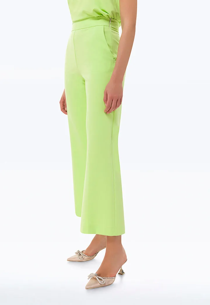 Wide Leg Straight Solid Trouser