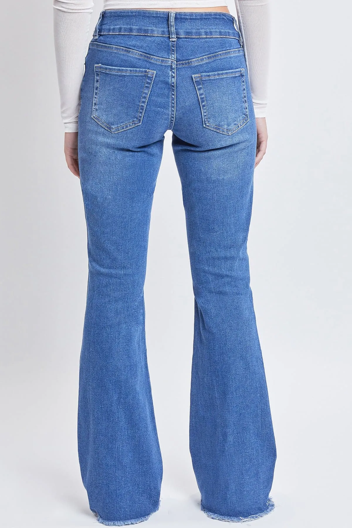 Women's Belted Flare Jeans