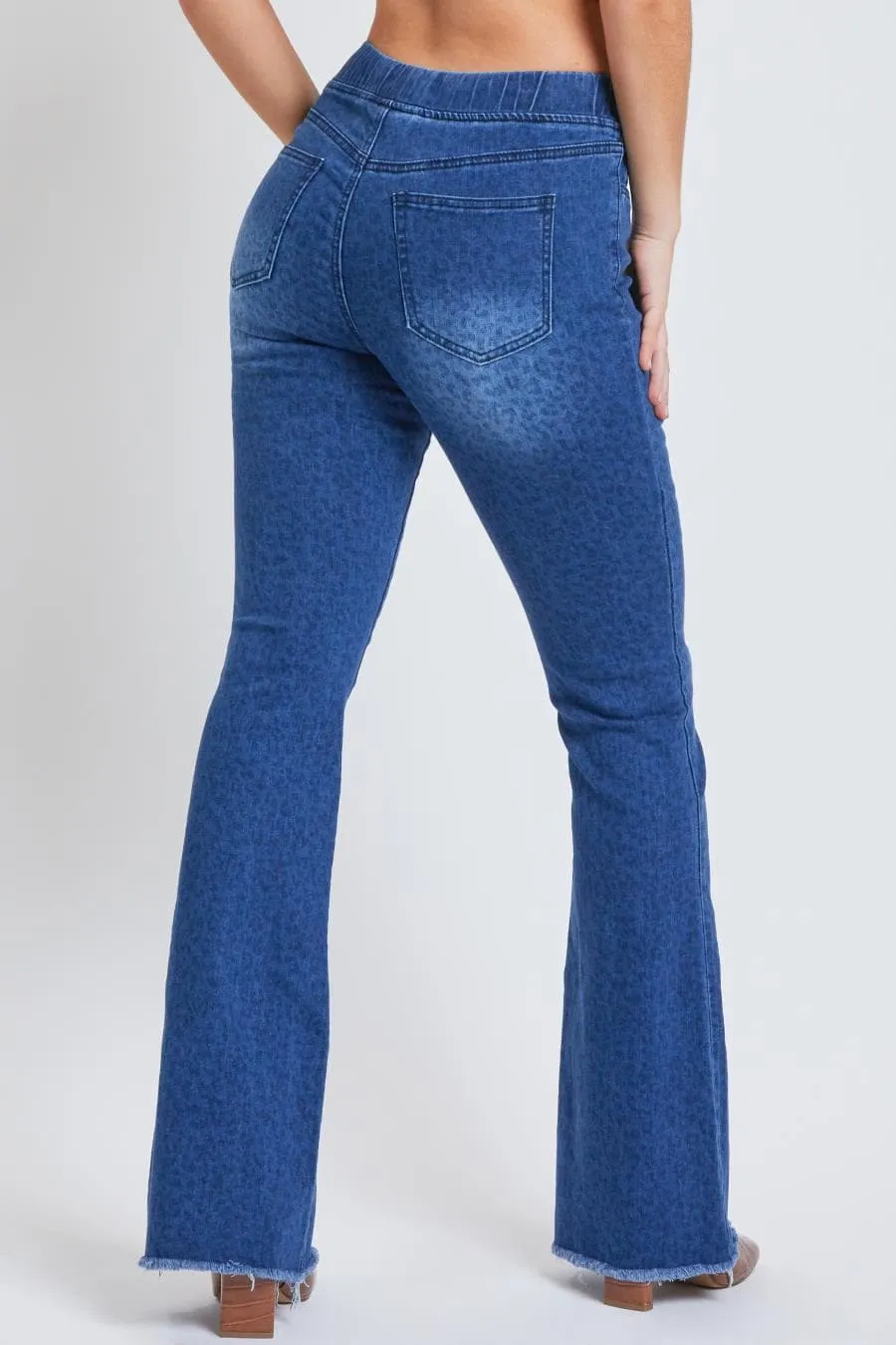 Women's  Flare Raw Hem Jogger Jeans