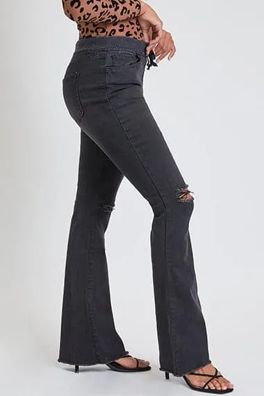 Women's  Flare Raw Hem Jogger Jeans