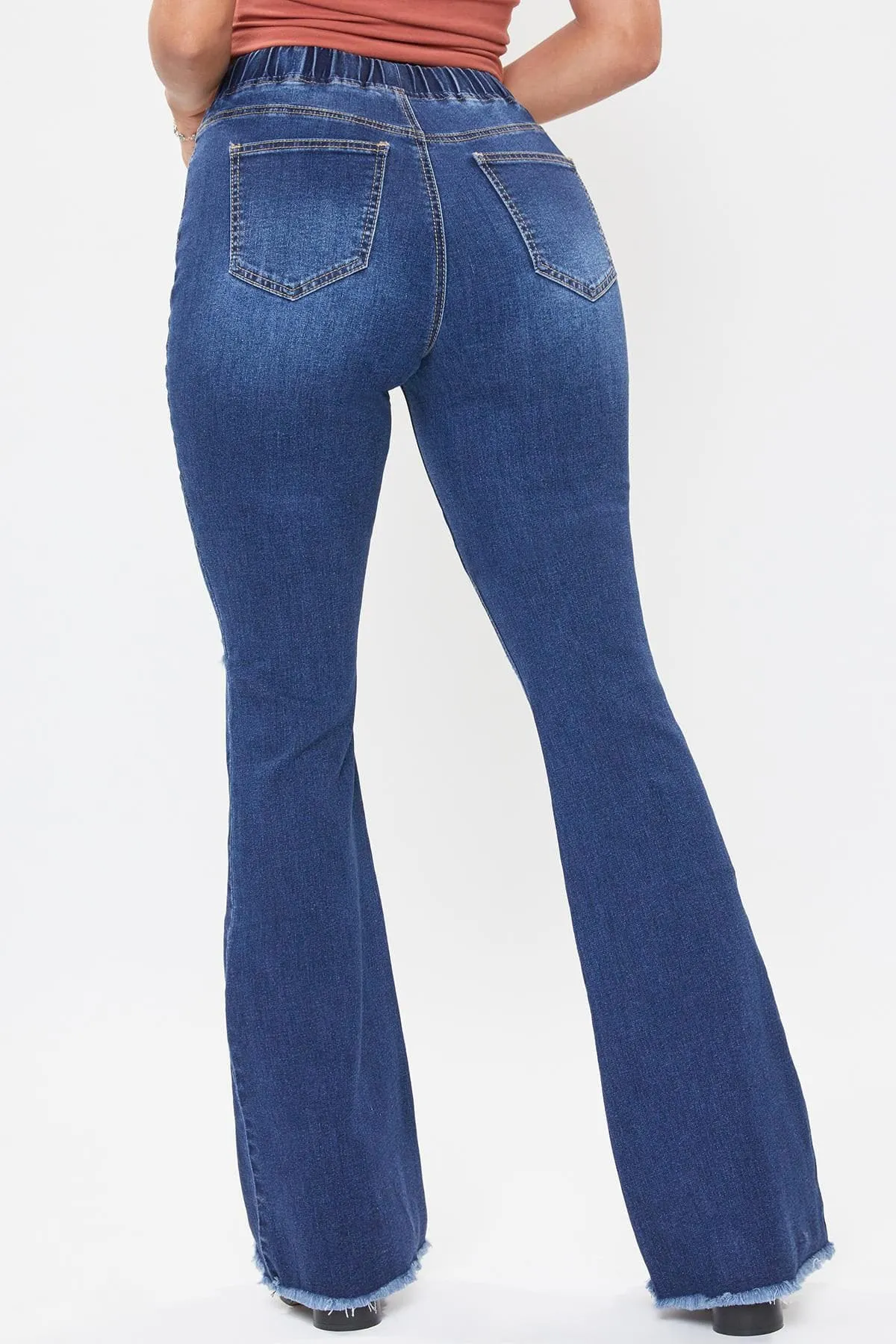 Women's  Flare Raw Hem Jogger Jeans