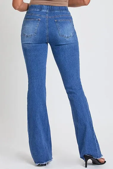 Women's  Flare Raw Hem Jogger Jeans