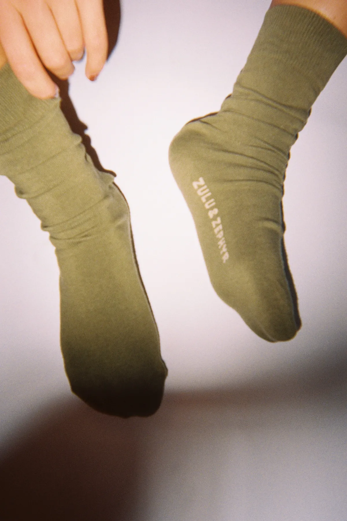 Zulu & Zephyr Logo Sock - Olive